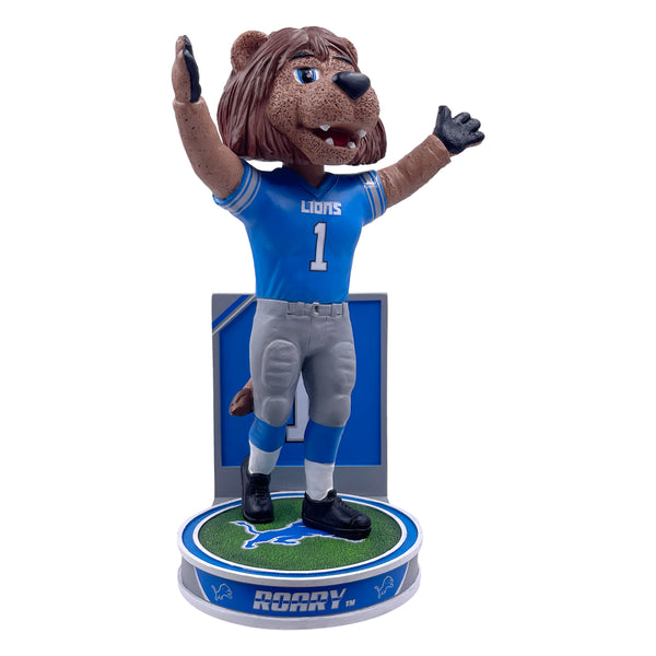 Roary Detroit Lions Mascot Field Stripe Mini Bighead Bobblehead