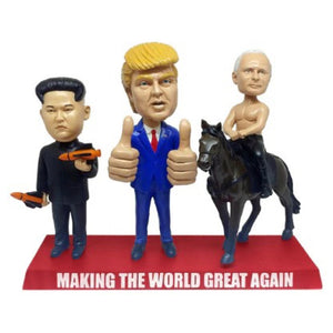 Trump Meets Rocketman and Putin Bobblehead