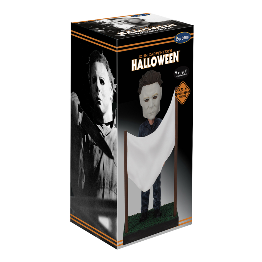 Leatherface and Michael Myers Bobble Head Spirit Halloween Exclusive buy