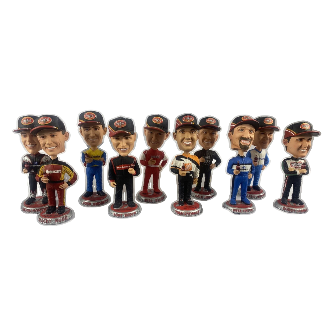 Coca Cola Racing Family NECA Head Knocker Bobbleheads Bobbletopia