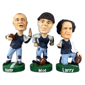 Three Stooges Football Bobbleheads